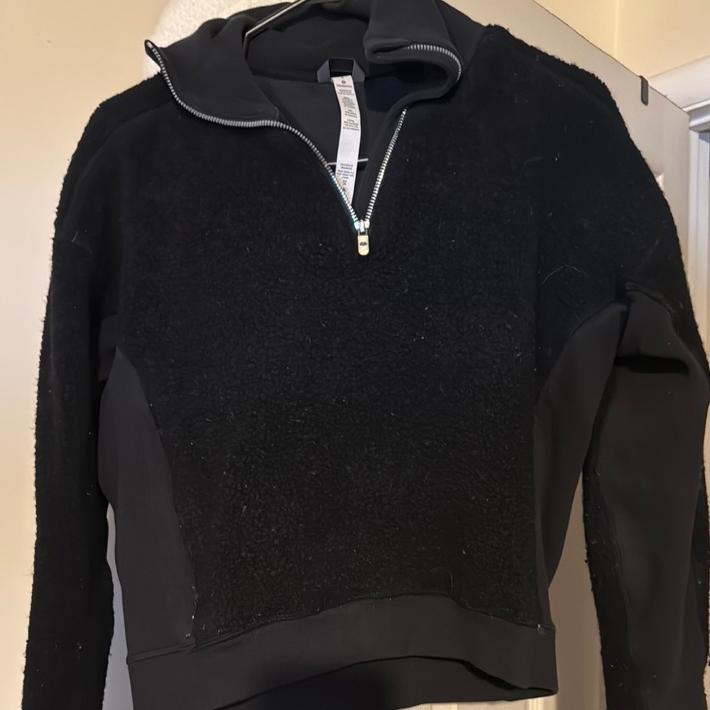 Black Half-Zip Fleece Pullover